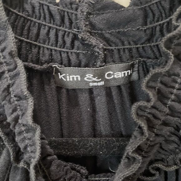 Kim & Cami Black Sleeveless High Neck Tank Top Blouse Womens Size S - Picture 2 of 7